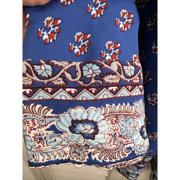 Faithfull The Brand Romy Strapless Tiered Dress Size Small Romantic Floral Blue - Picture 7 of 10